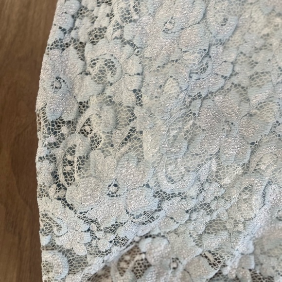 Nicole Michelle Maternity Elegant Lace Dress Light Blue*PERFECT FOR BABY SHOWER - Picture 5 of 6